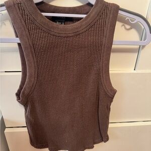Forever 21 Brown Ribbed Tank Top